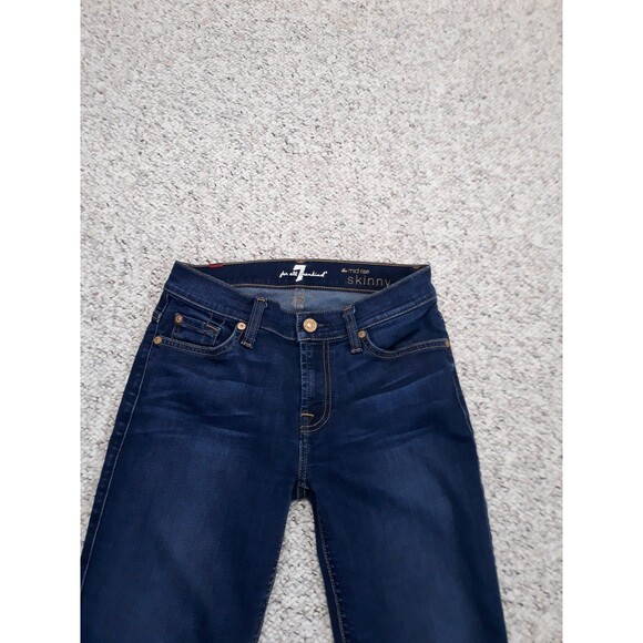 26  7 For All Mankind The Mid-Rise Skinny Dark Wash - Picture 3 of 8